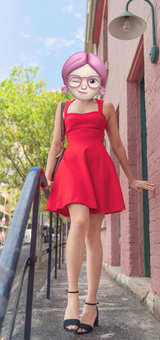 Red mini dress - Image 3