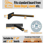 EVALD Heavy Duty Floating Shelf Bracket | 6-Inch Floating Mantel Mount Black - Image 3