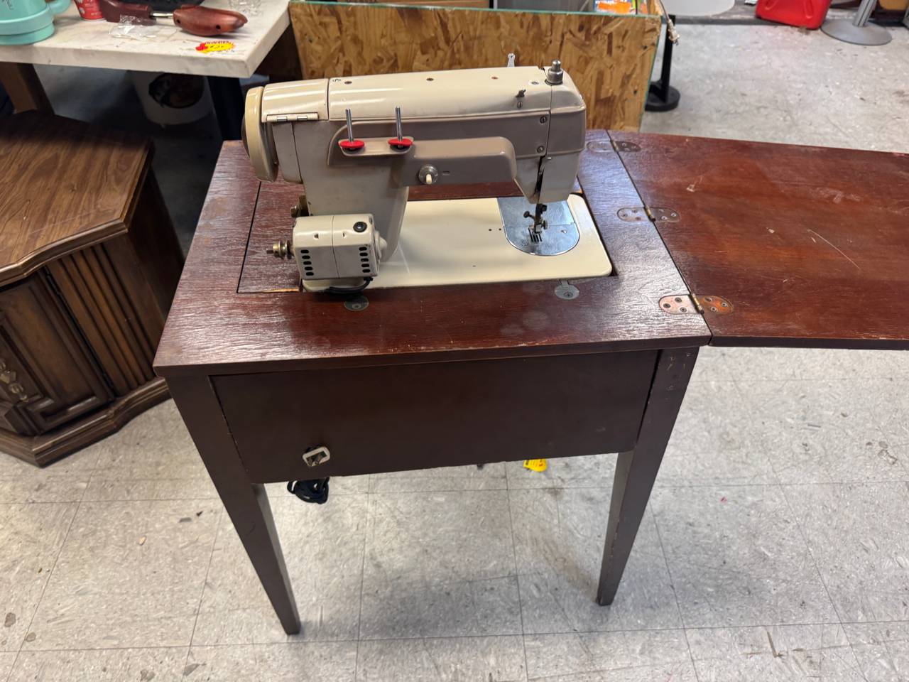 Vintage Kenmore Sewing Machine with Cabinet