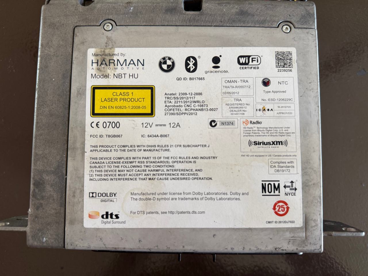 BMW Harman NBT Head Unit High HB B114