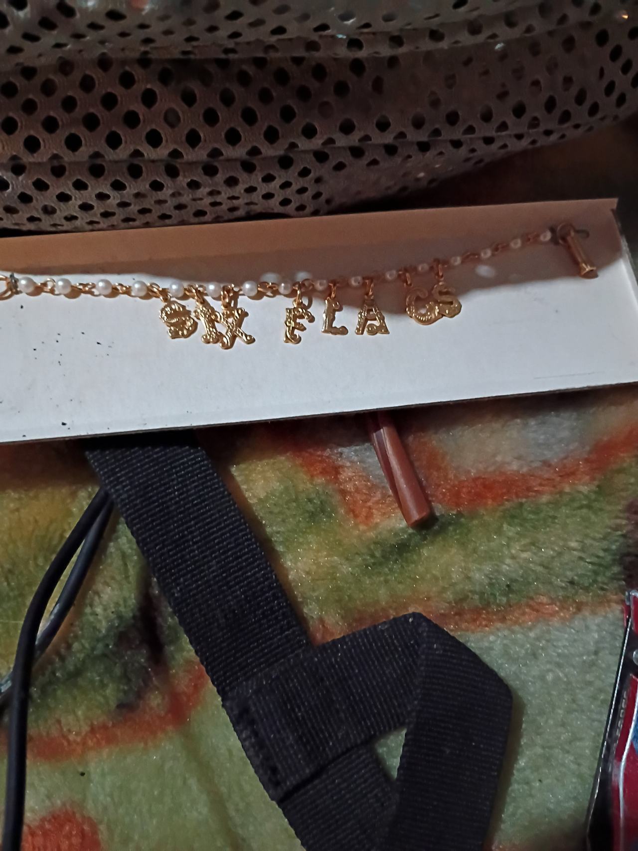 Six Flags Pearl Charm Bracelet