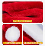 3-PACK Christmas Santa Hat for Adults, Velvet Holiday Santa Claus Hat - Image 2