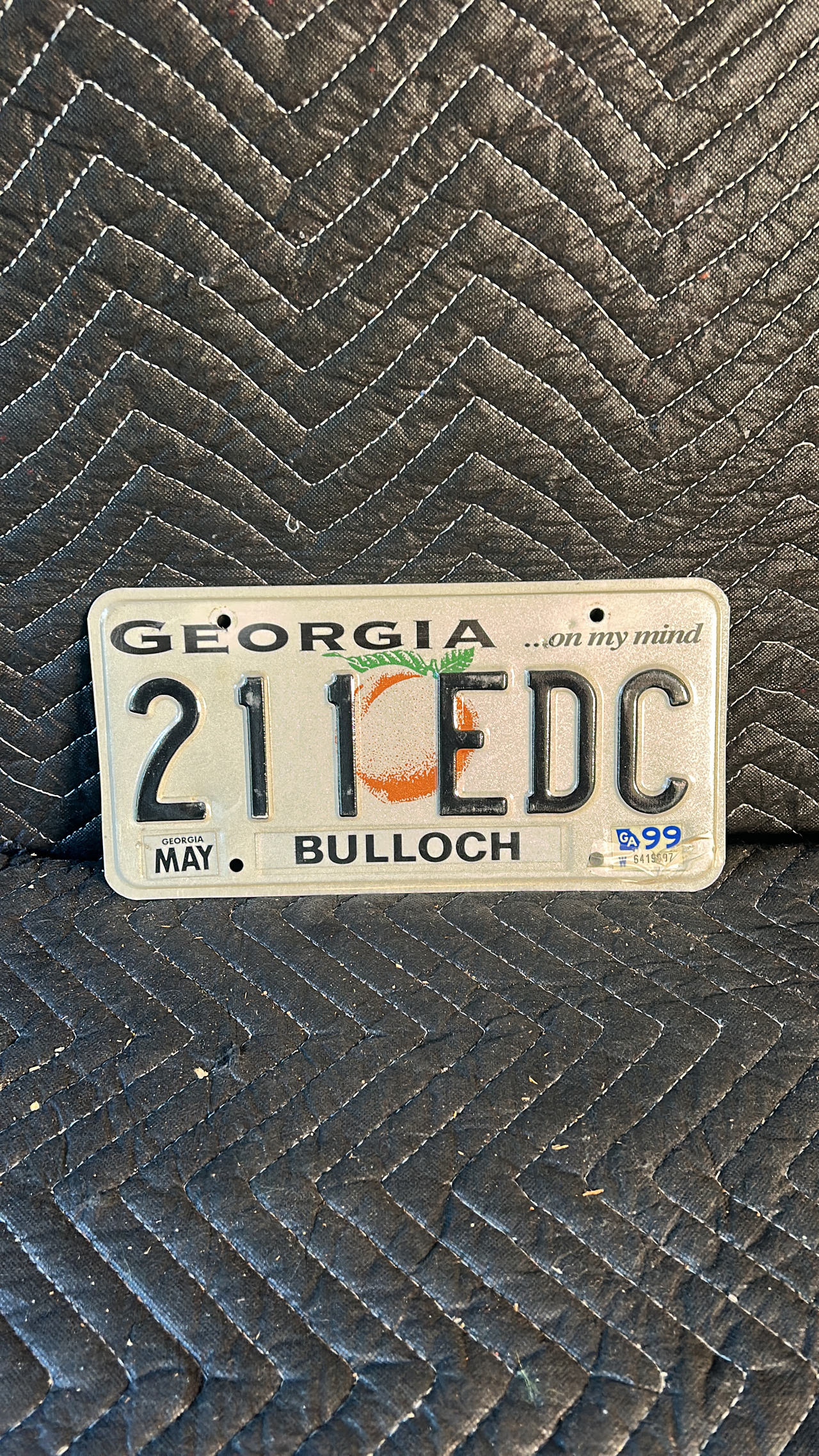 1990-1997 Georgia License Plate Bulloch County