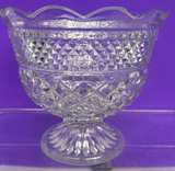 Indiana Glass Diamond Point Pedestal Bowl - Image 1