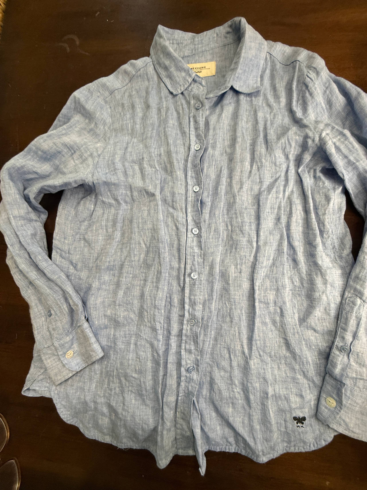 Weekend Max Mara Linen Button-Down Shirt US size 10