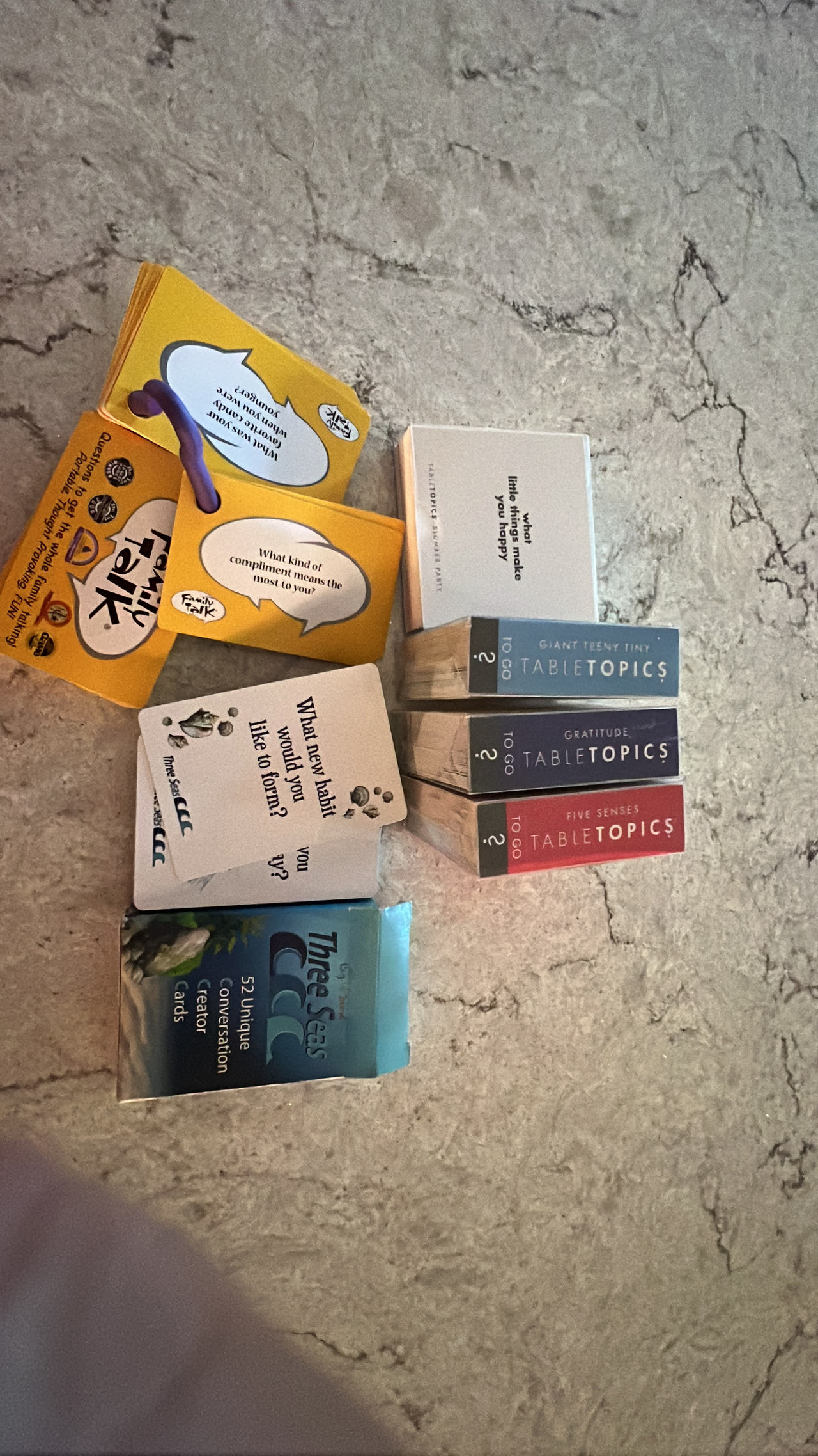 6 sets TableTopics Conversation Cards