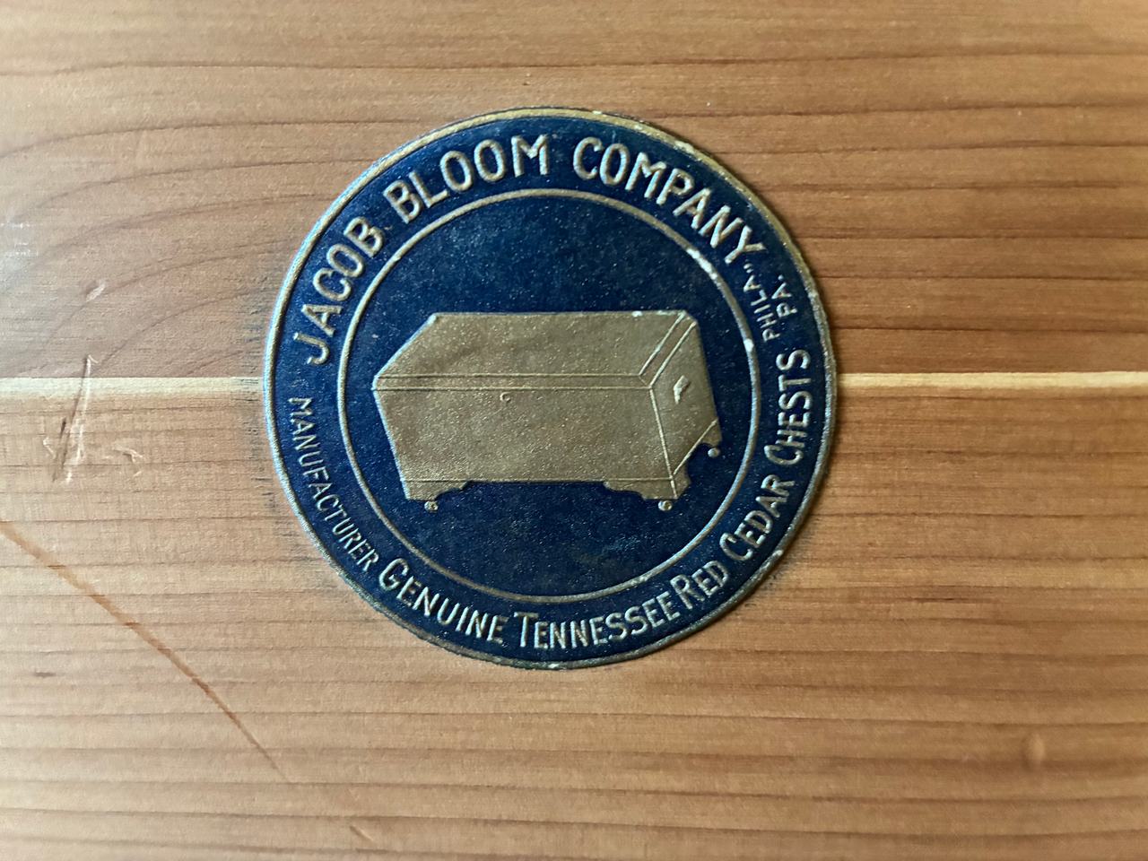 Jacob Bloom Company Cedar Chest