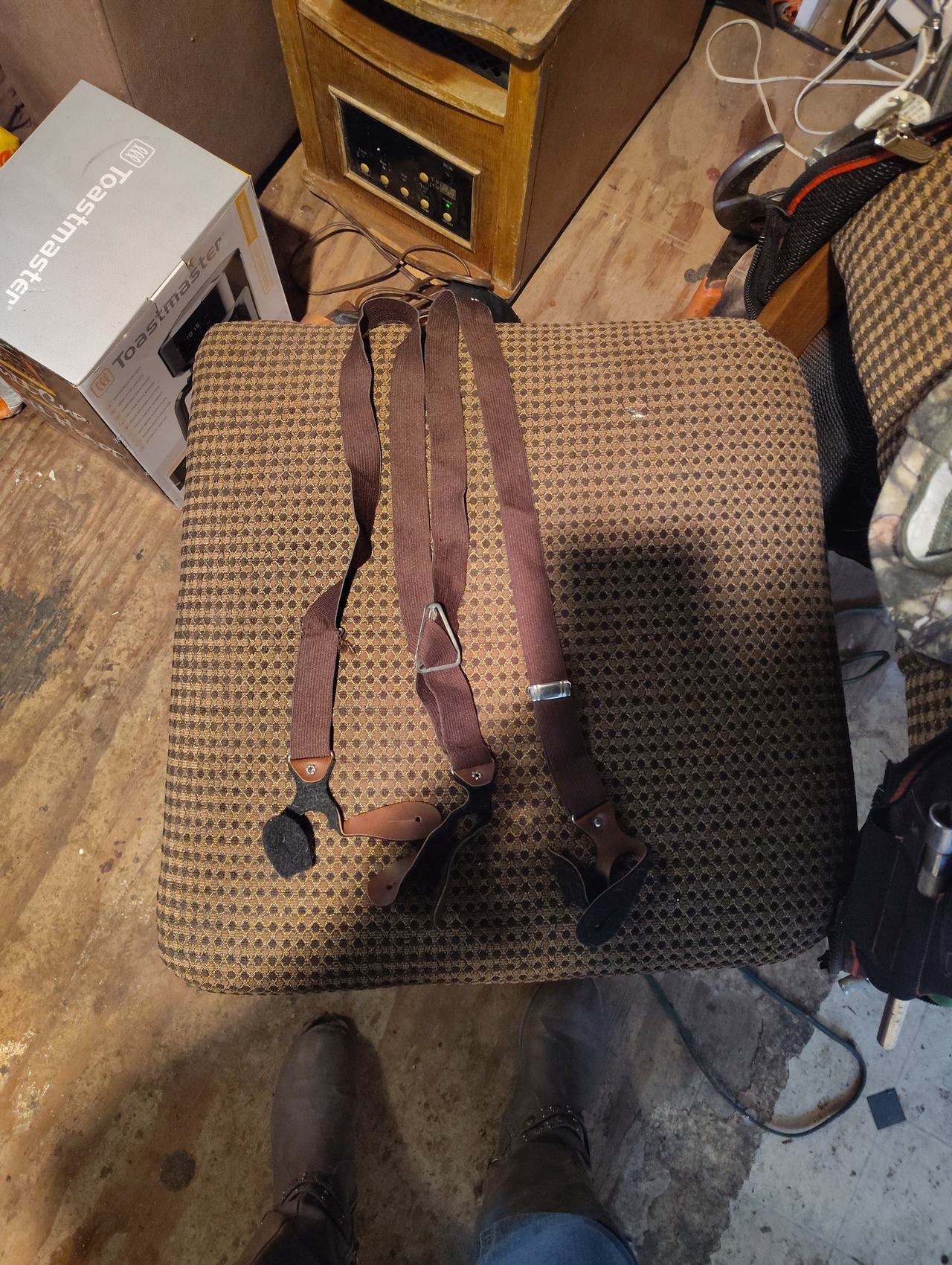 Brown Y-Back Suspenders
