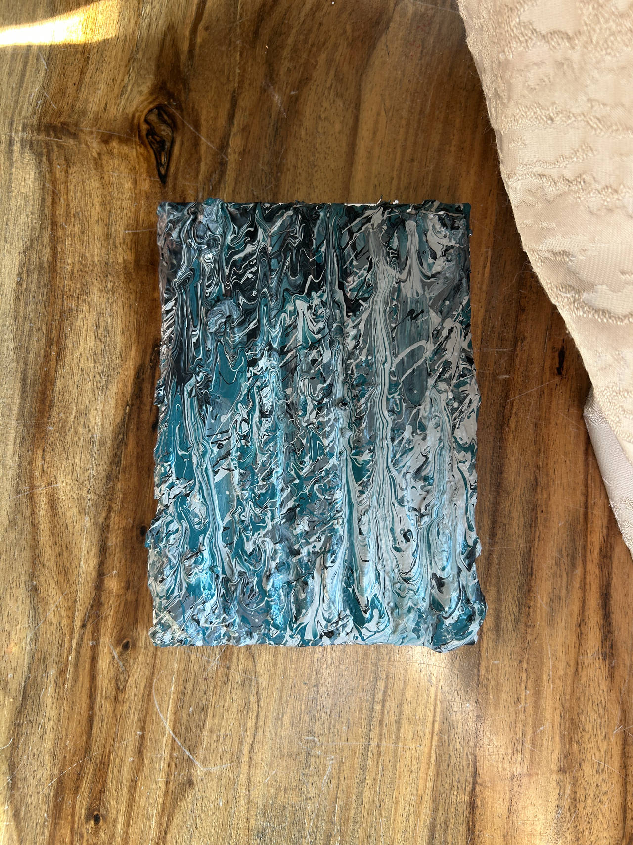 Abstract textured painting on canvas