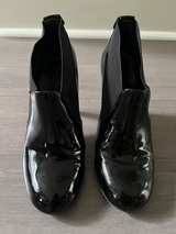 BCBG MaxAzria Black Patent Leather Ankle Booties 6.5 - Image 2