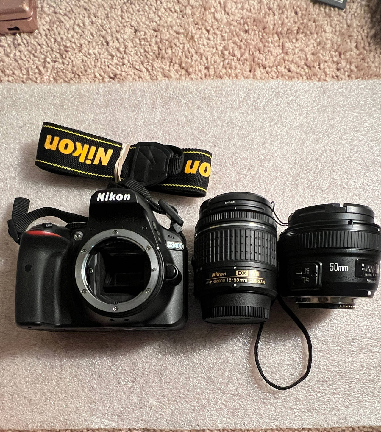 Nikon D3400 DSLR Camera with 18-55mm and 50mm Lenses