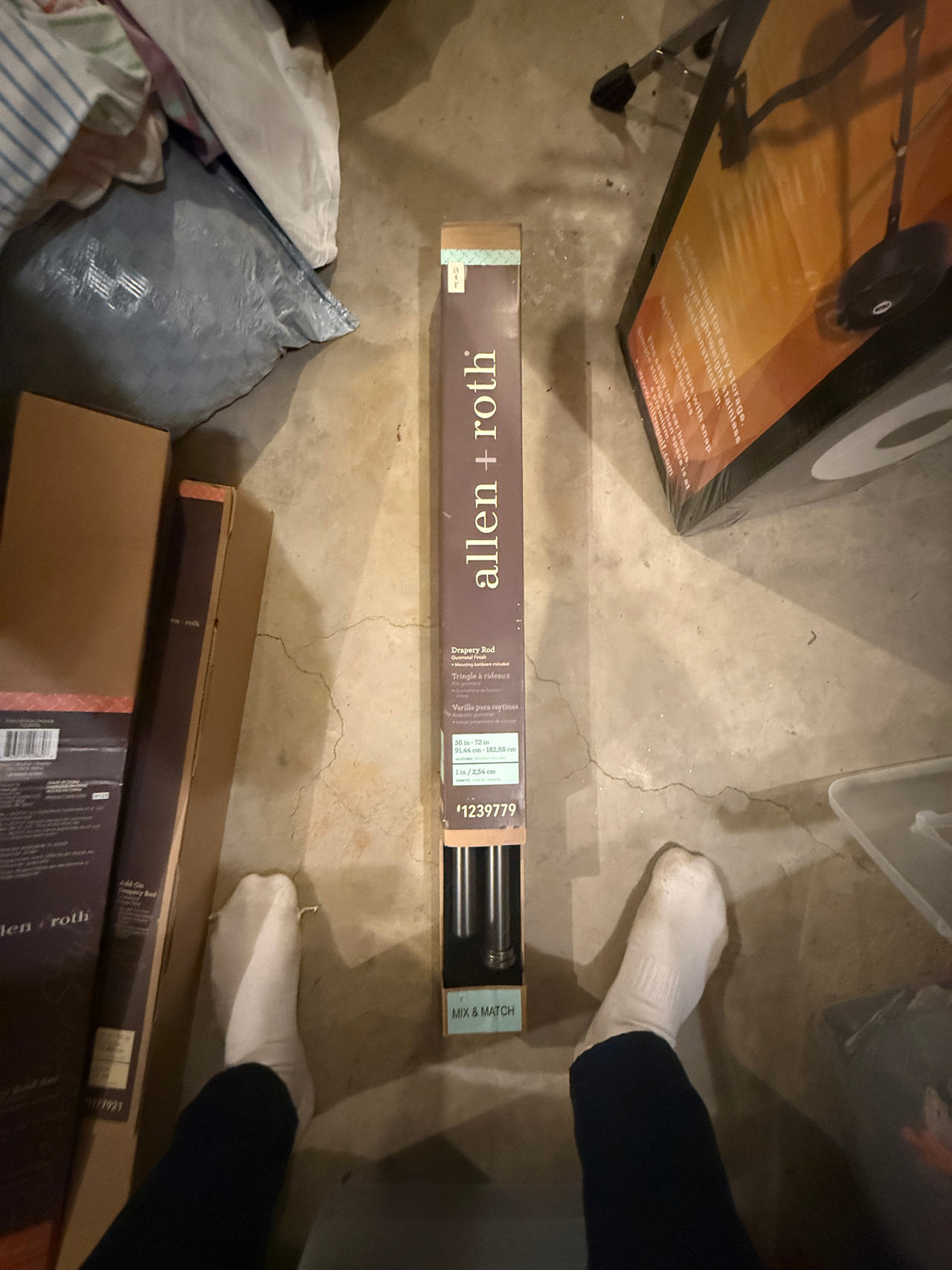 allen + roth 36-in to 72-in Oil-Rubbed Bronze Steel Curtain Rod