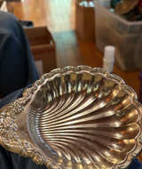 Vintage Silver Plated Scalloped Shell Trinket Dish - Image 1