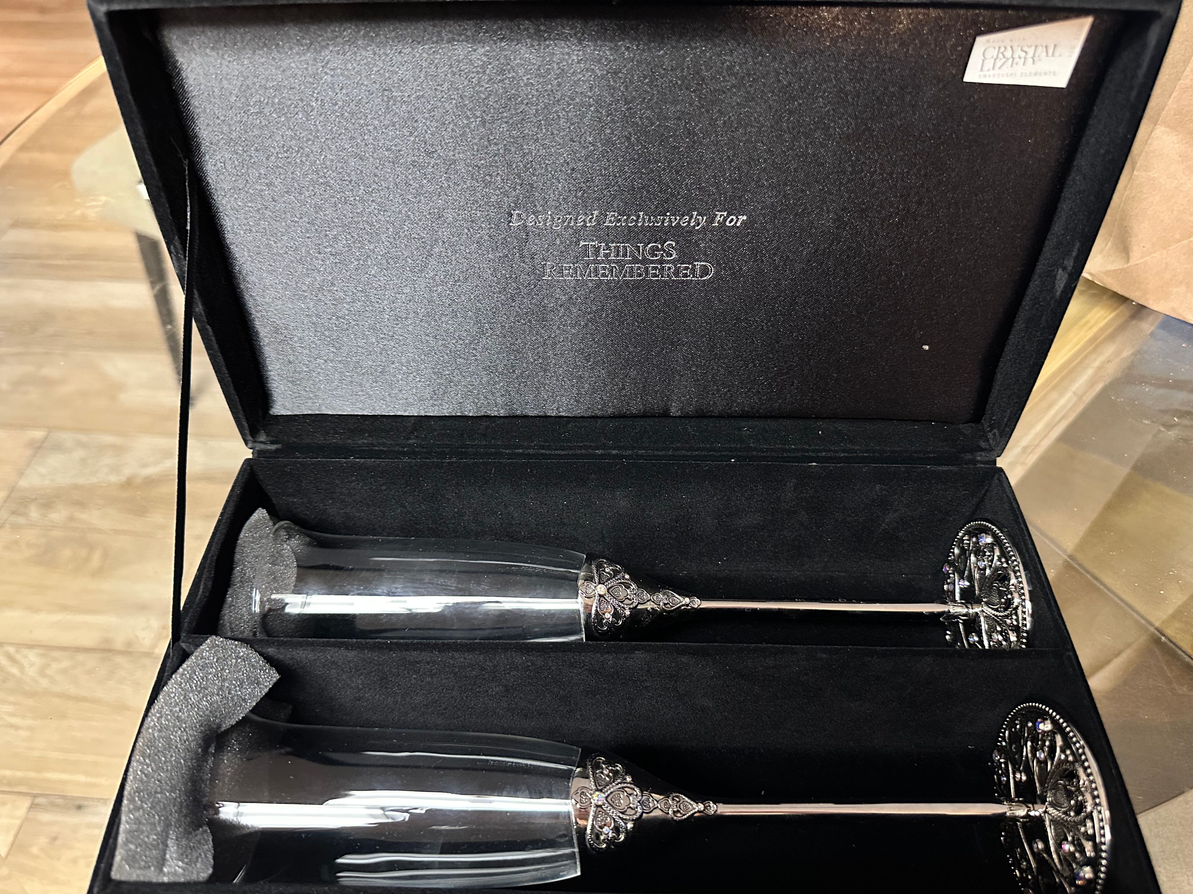 Swarovski Crystal Champagne Flutes Set of 2 - Image 4