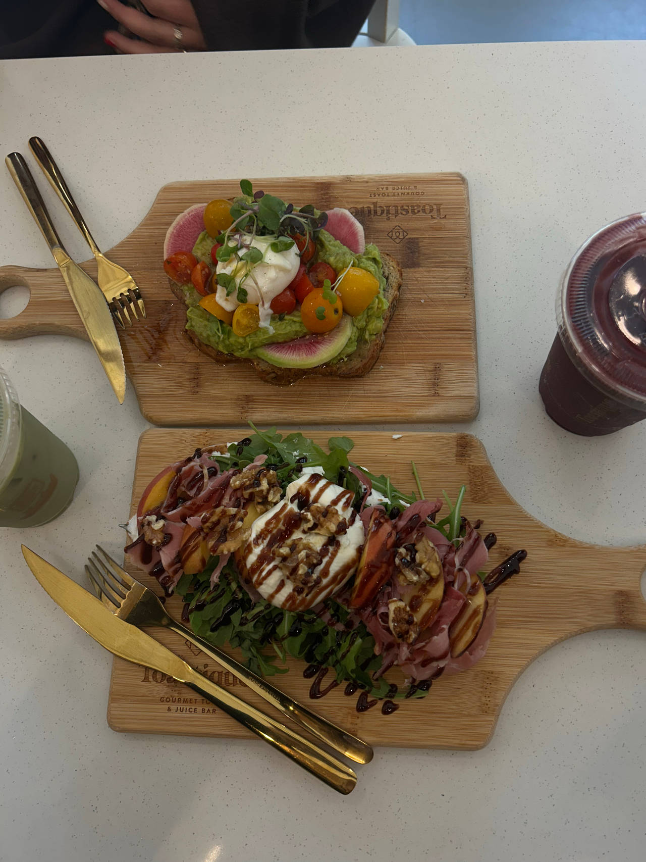 Avocado Toast and Burrata Toast