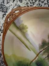 Vintage Noritake Hand Painted Landscape Porcelain Bowl - Image 2