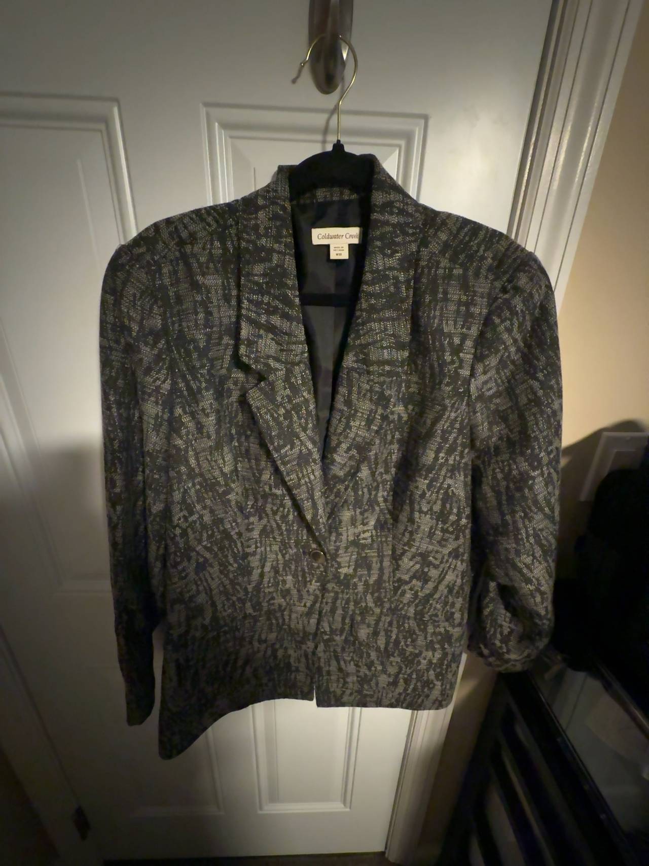 Coldwater Creek Women's Black Blazer Jacket w18 vintage 
