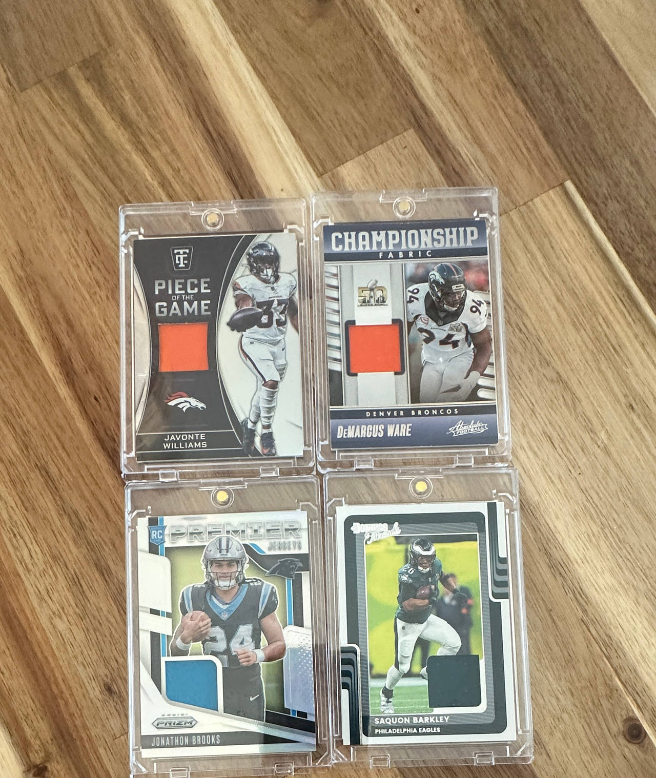 Panini NFL Jersey Relic Card Lot (4 Cards)