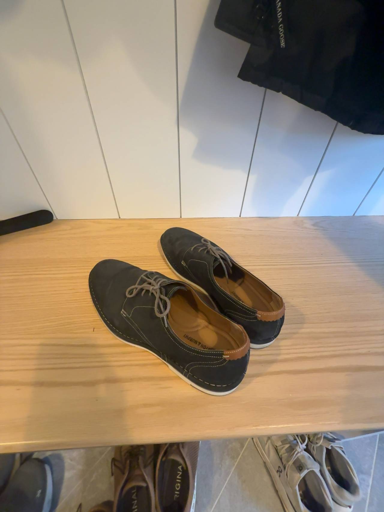 Johnston and Murphy blue dress shoe