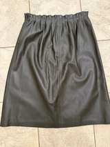 Nicole Farhi Black Leather Gathered Waist Skirt - Image 4