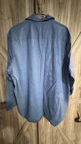 Alfani Men's Regular Fit Geometric Print Dress Blue Shirt Large 16-16 1/2 - Image 5