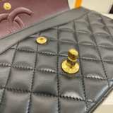 Chanel Classic Medium Double Flap Bag Black Lambskin Gold Hardware - Image 5
