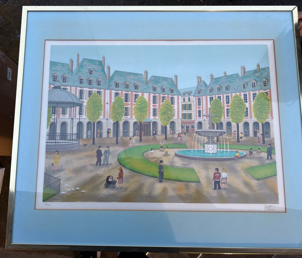 Pair of Faneh Signed Limited Edition Lithographs #44/200 Framed 27 x 33in