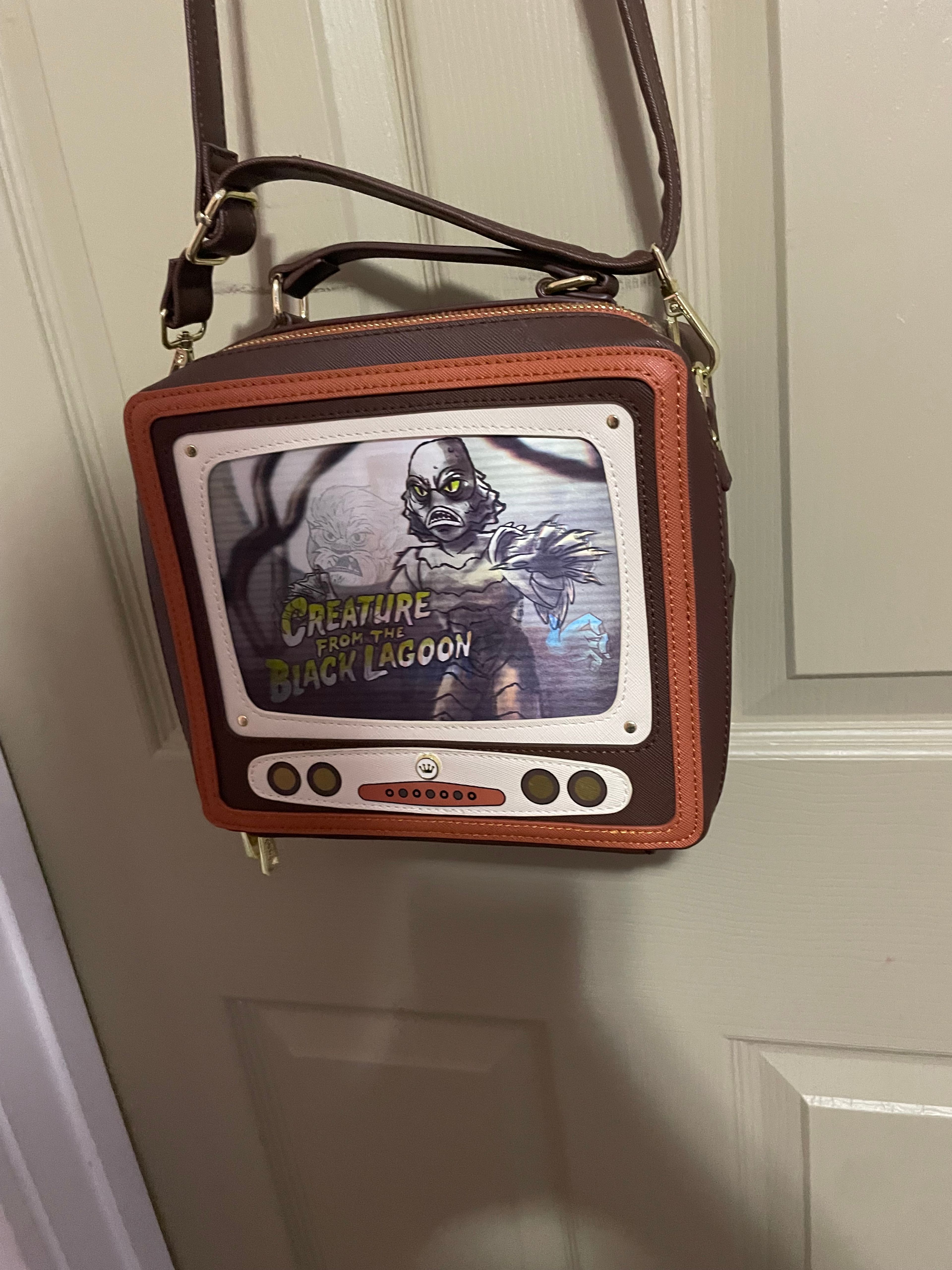 Loungefly Universal Monsters Vintage TV Triple Lenticular Crossbody Bag - Image 2