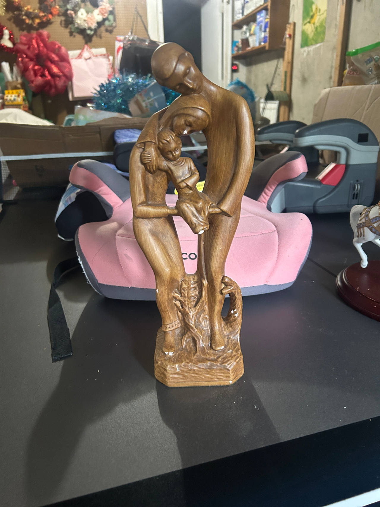 Wooden Family Sculpture