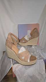 Lisa Vicky Gemi-V Cognac Kid Suede Wedge Sandals - Image 3