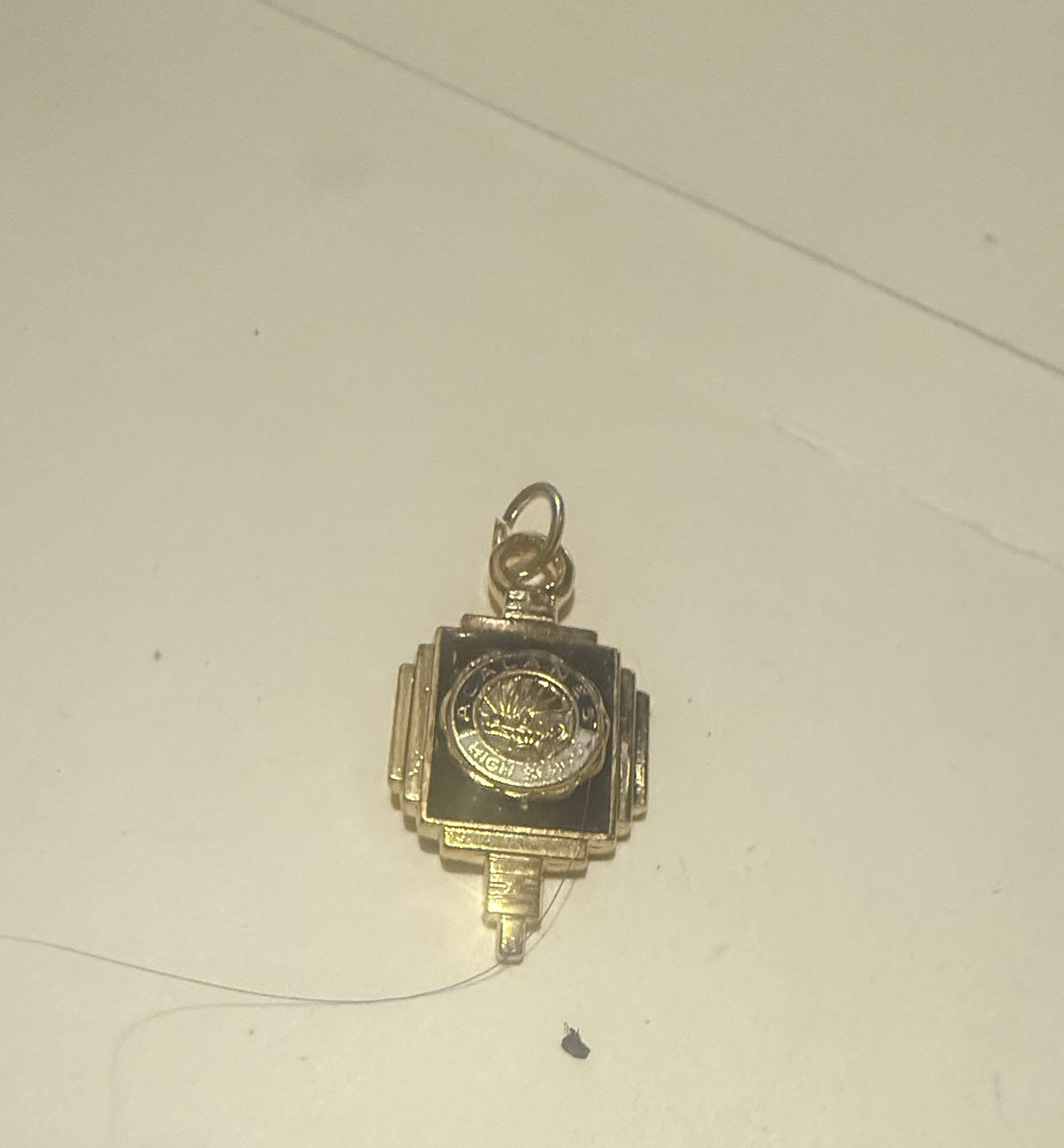Vintage High School Graduation Charm Pendant