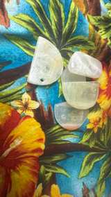 Natural Stone Half Moon Pendants(6) - Image 6
