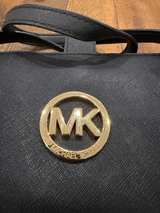 Michael Kors Jet Set Travel Black Leather Tote - Image 2