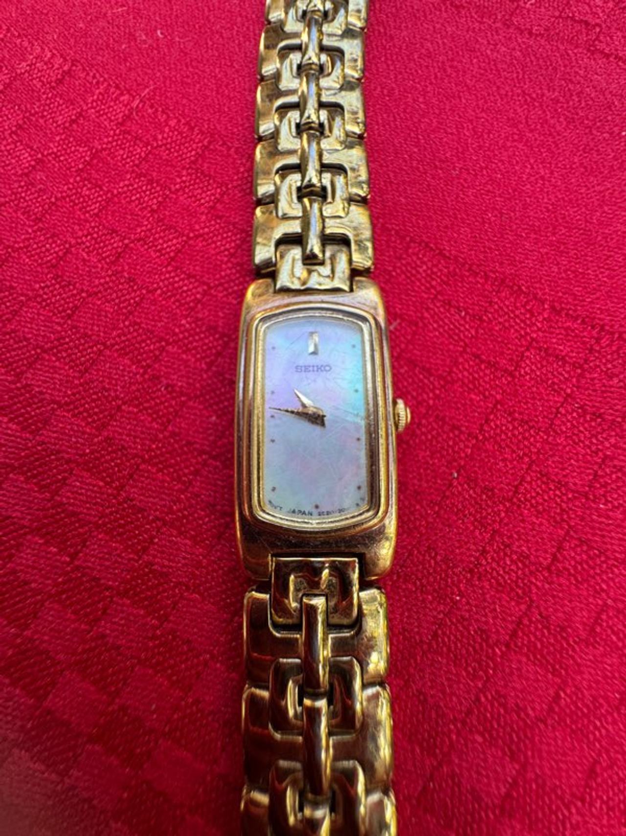 Seiko Women's Gold-Tone Rectangular Watch