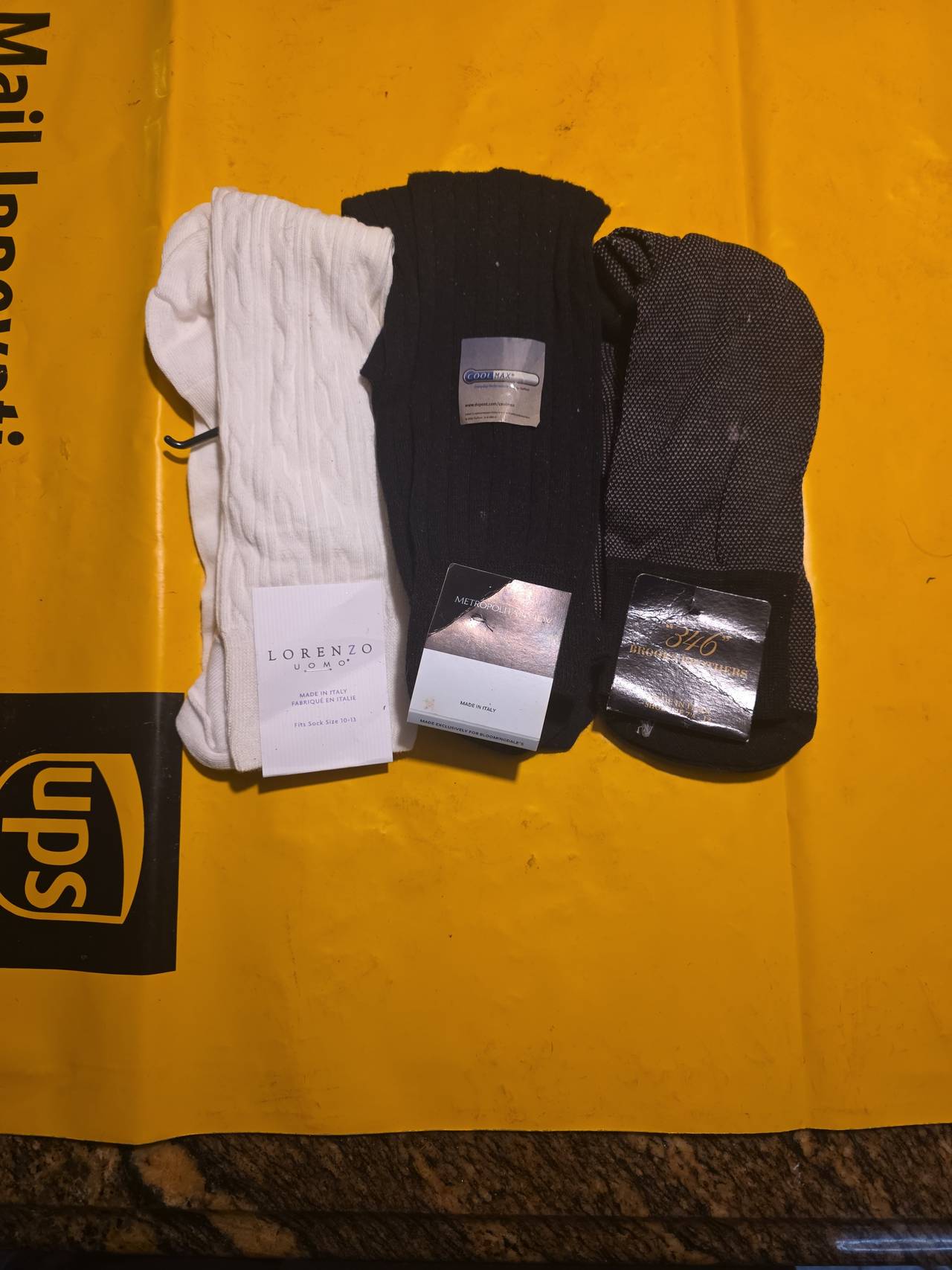 3 assorted Lorenzo Uomo, Metropolitan View, and Brooks Brothers Dress Socks#6