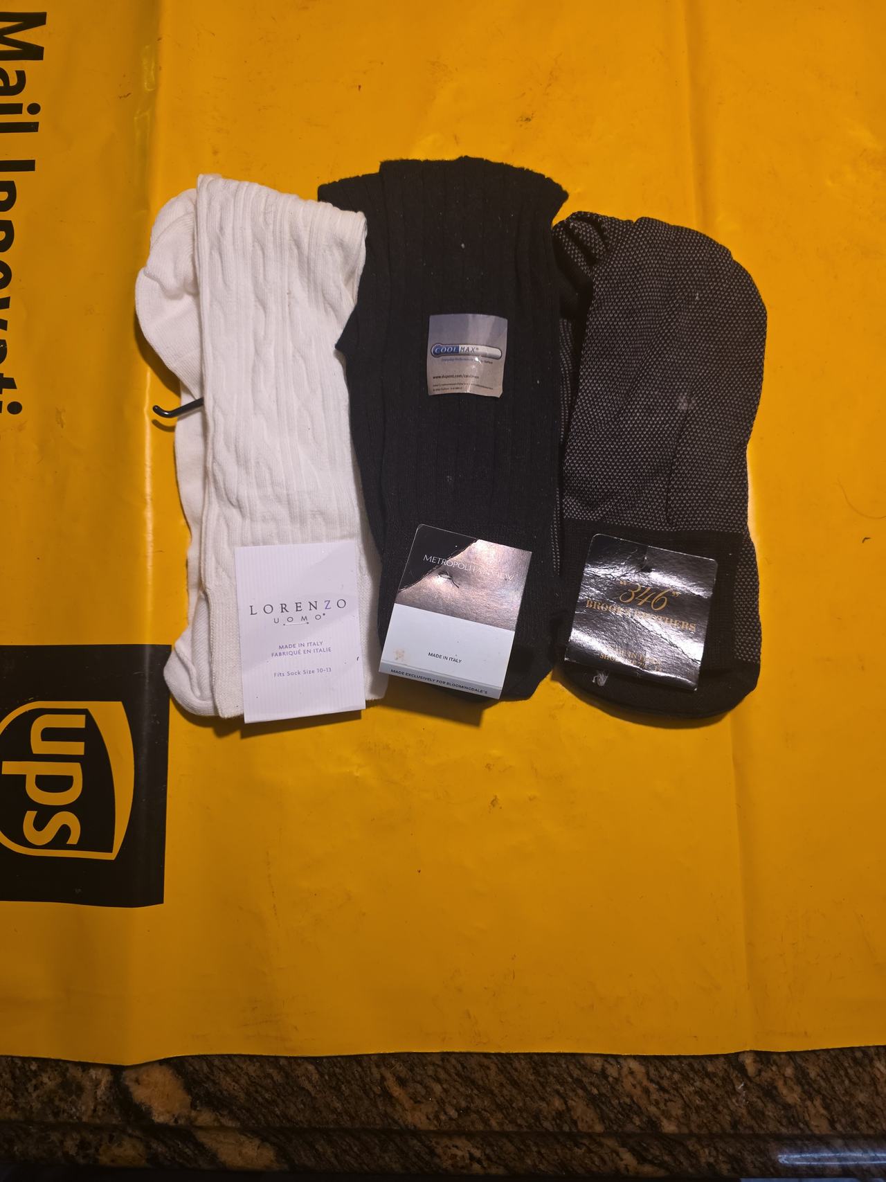 3 assorted Lorenzo Uomo, Metropolitan View, and Brooks Brothers Dress Socks#6