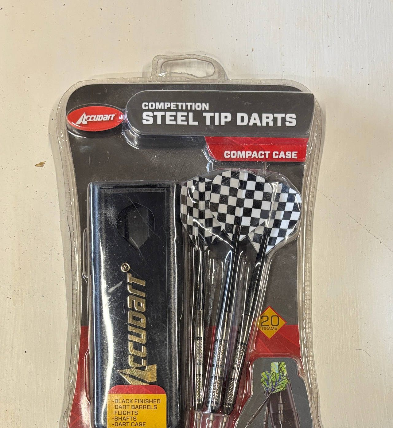 Accudart Competition Steel Tip Darts 20g with Compact Case