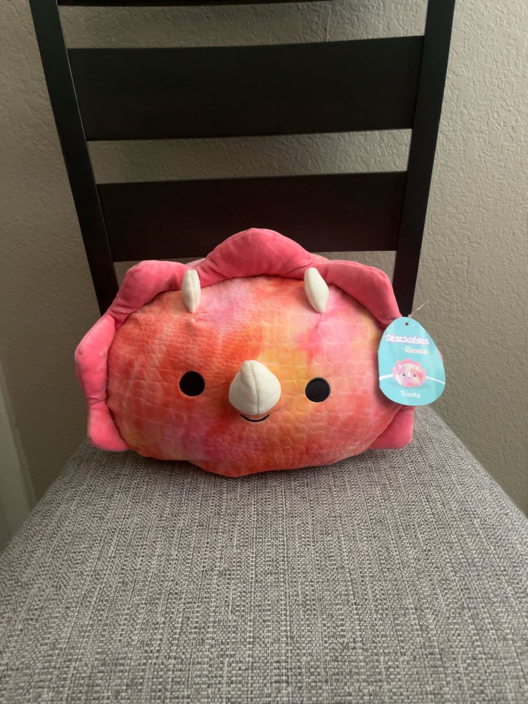 Squishmallows Trinity Pink Triceratops 12-Inch Stackable