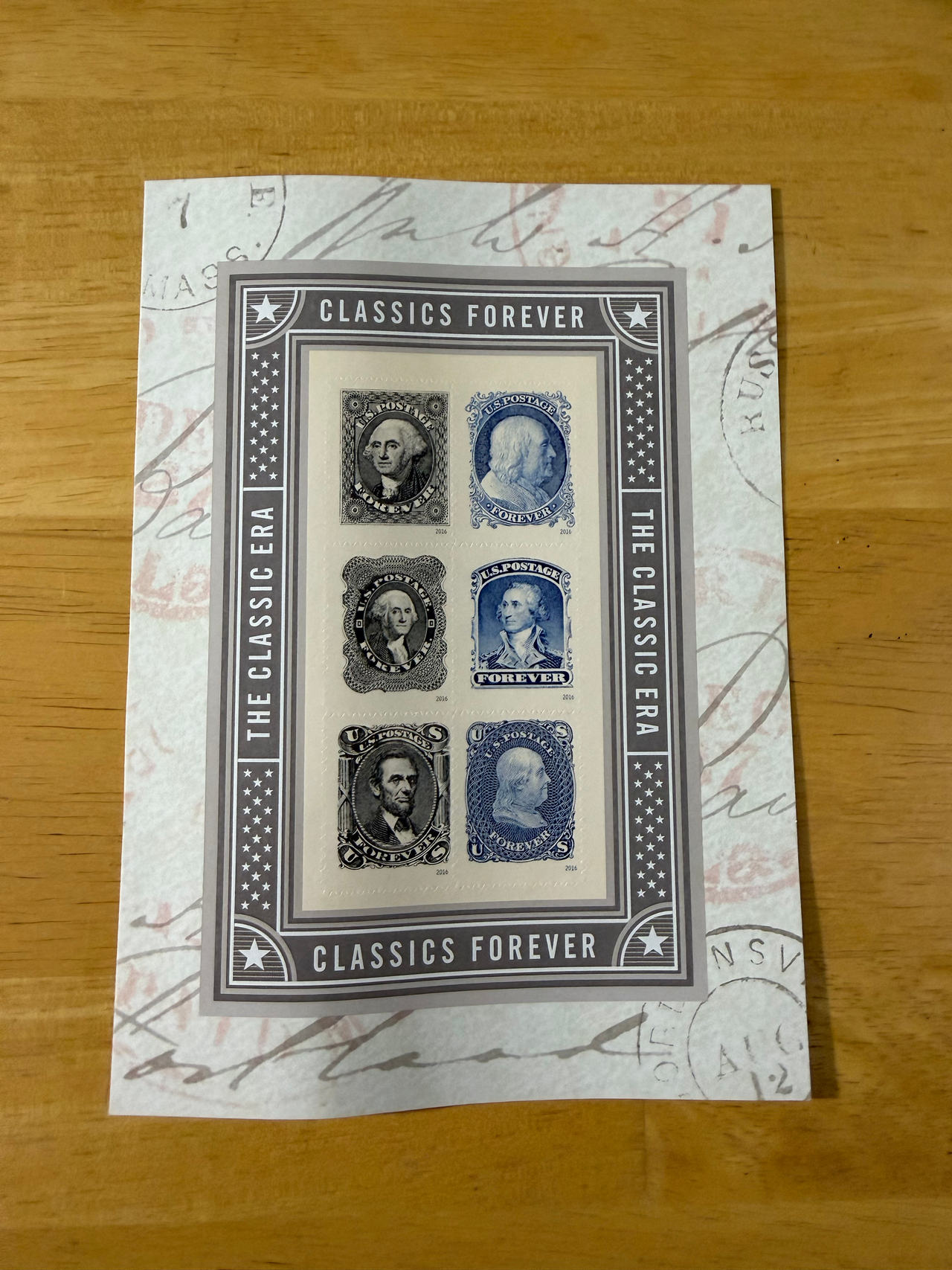 USPS Classics Forever Souvenir Sheet (2016)
