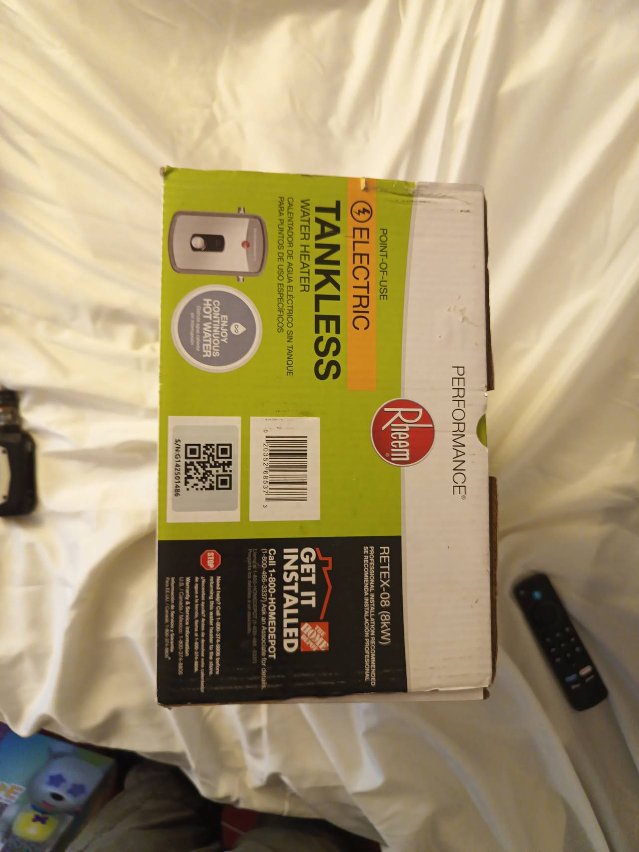 Rheem Performance 8kW 240V Tankless Electric Water Heater