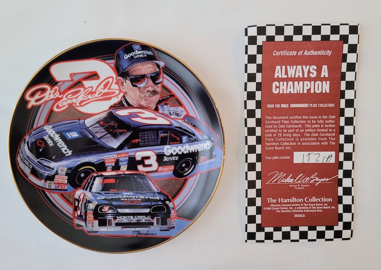 The Hamilton Collection Dale Earnhardt Always a Champion Collector Plate