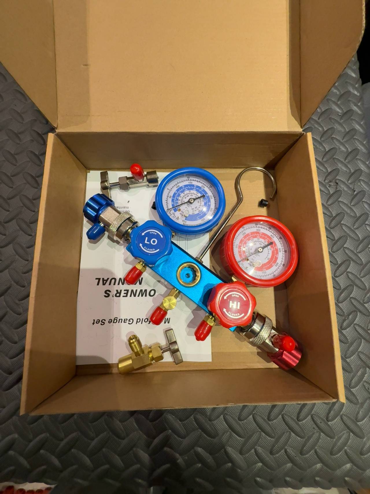 Mastercool Style 3-Way HVAC AC Manifold Gauge Set