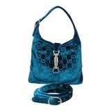 Gucci Jackie 1961 Small Velvet Shoulder Bag – Teal - Image 5