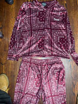 Dogg Supply x Burgundy 2 piece Pajama Set - Image 1
