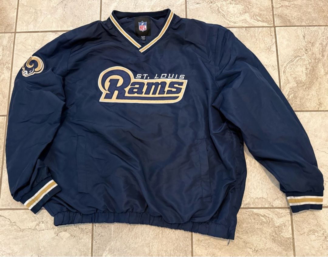 NFL St. Louis Rams V-Neck Pullover Windbreaker Jacket