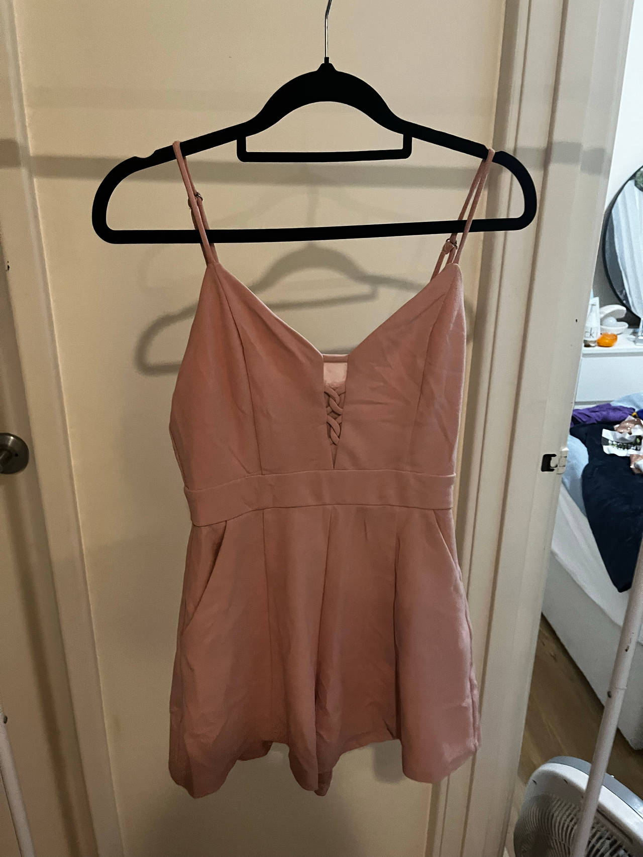 Kids Ava and ever Pink Lace Up Playsuit