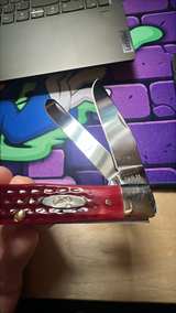 Case XX Dark Red Bone Trapper Pocket Knife - Image 5