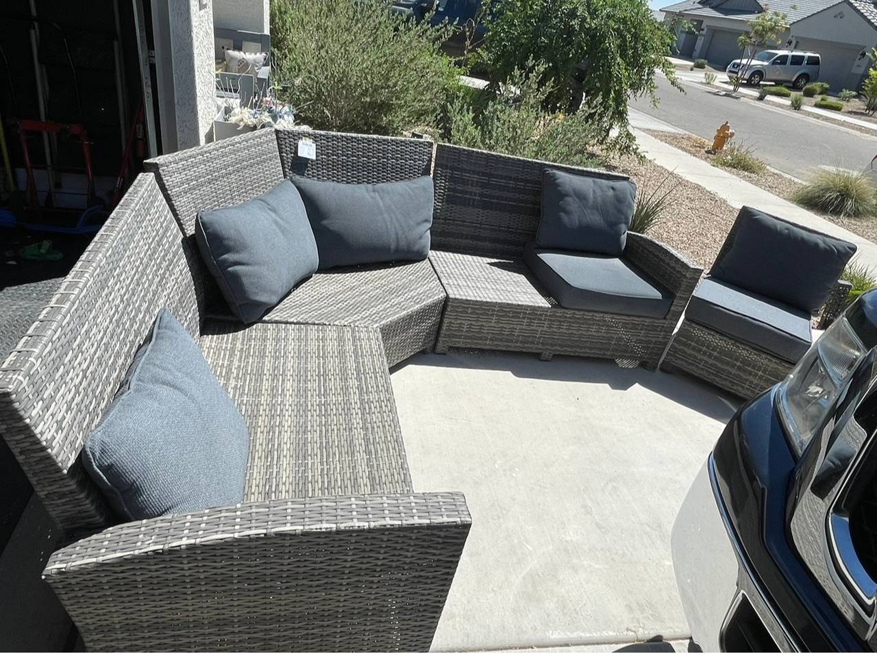 Outdoor Wicker Sectional Sofa Set