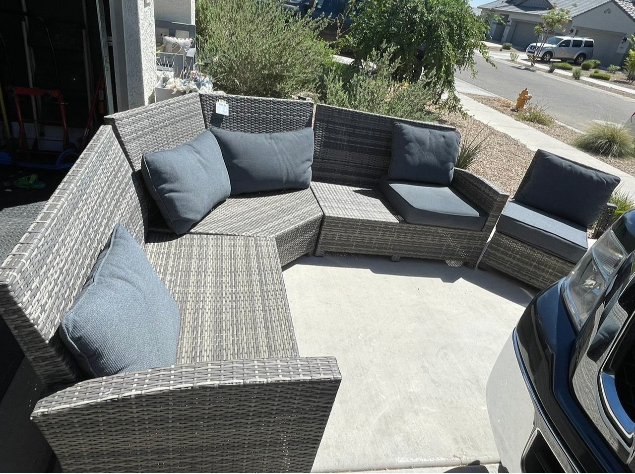 Outdoor Wicker Sectional Sofa Set