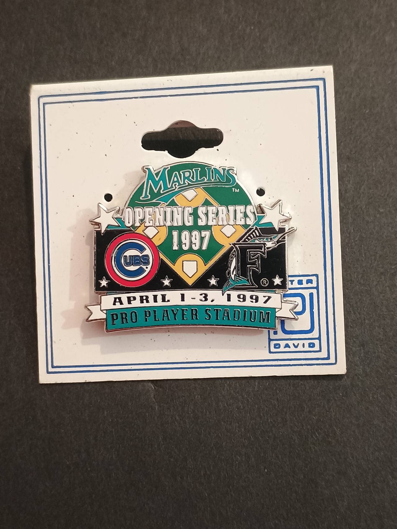 1997 Florida Marlins vs. Chicago Cubs Opening Series Commemorative Pin
